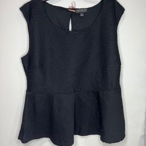 Forever 21 black peplum top 3xl